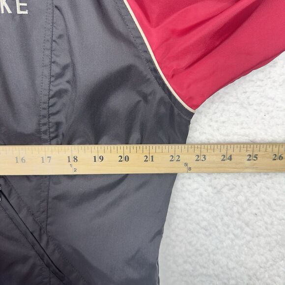 VTG Nike Track Jacket Youth Large (12-14) Black Red Windbreaker Full ZIp Lined - Picture 13 of 15